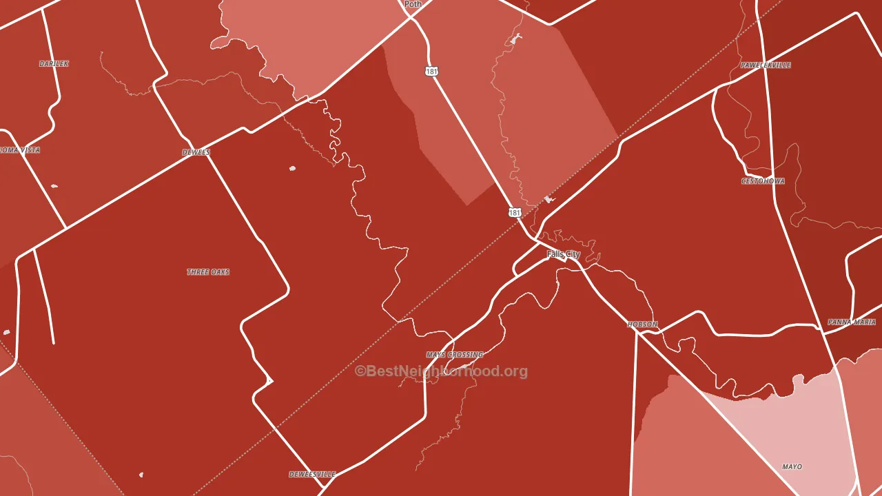 78113, TX block-group political-lean map