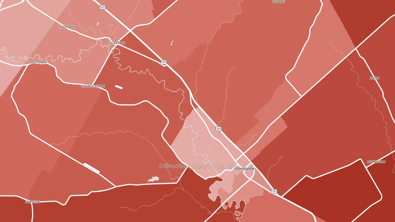 78114, TX block-group political-lean map