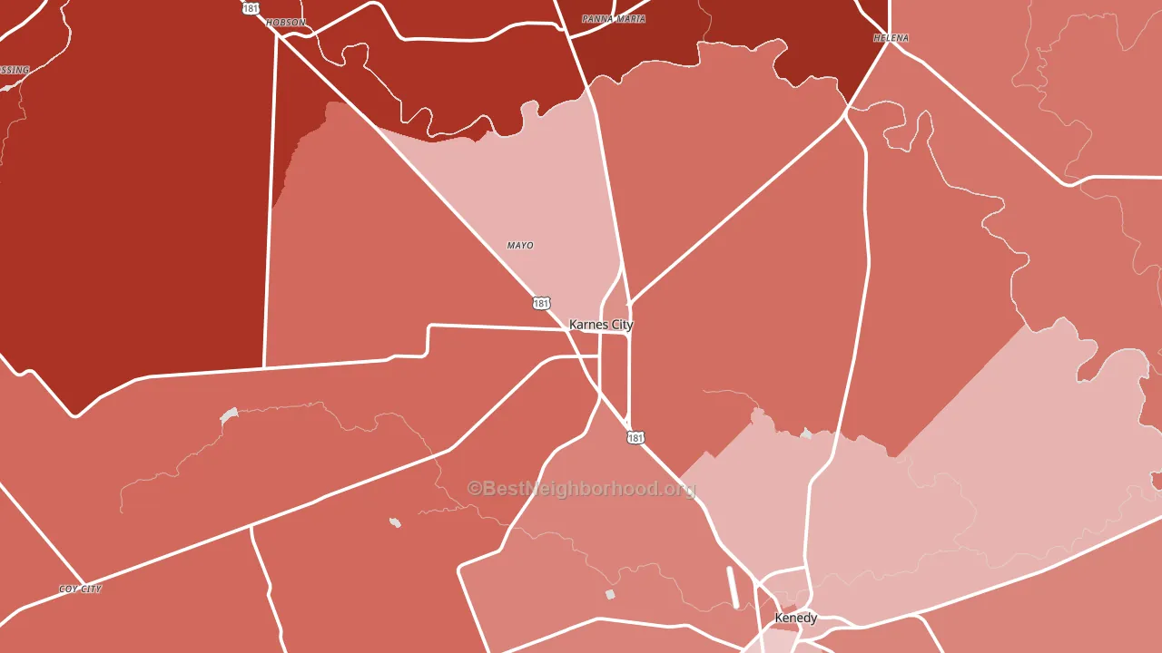 78118, TX block-group political-lean map