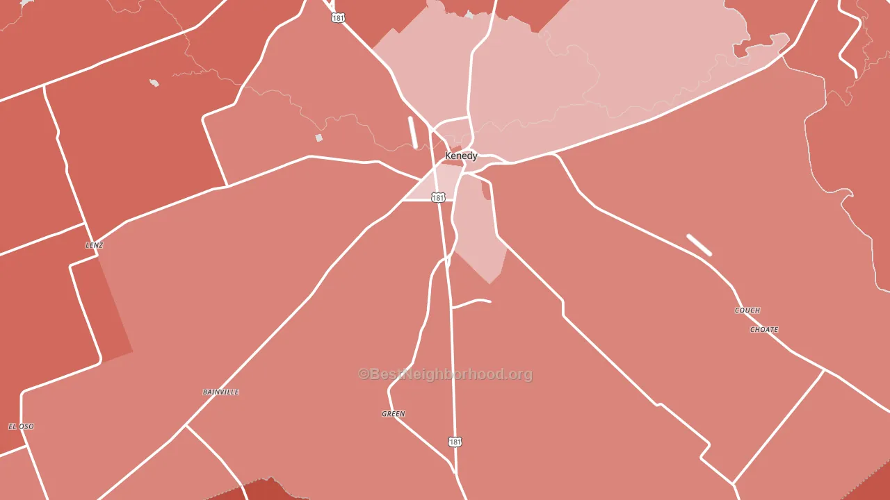 78119, TX block-group political-lean map