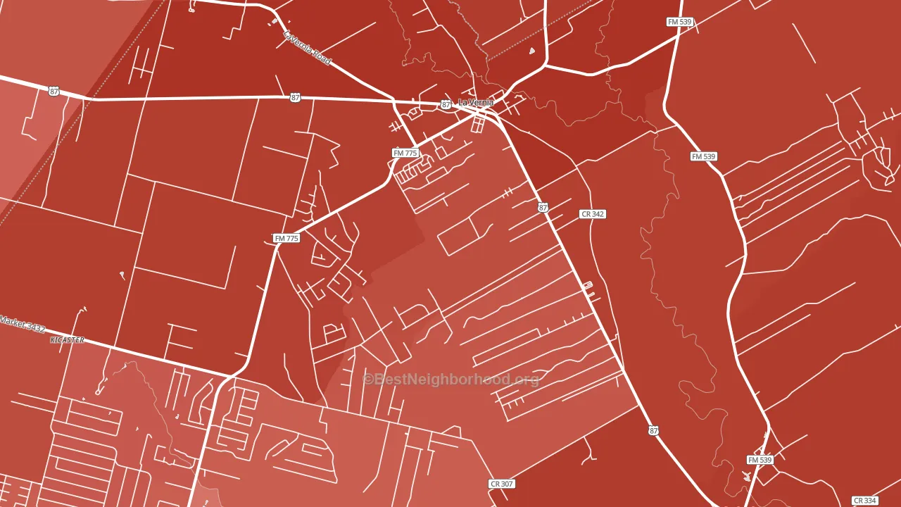 78121, TX block-group political-lean map