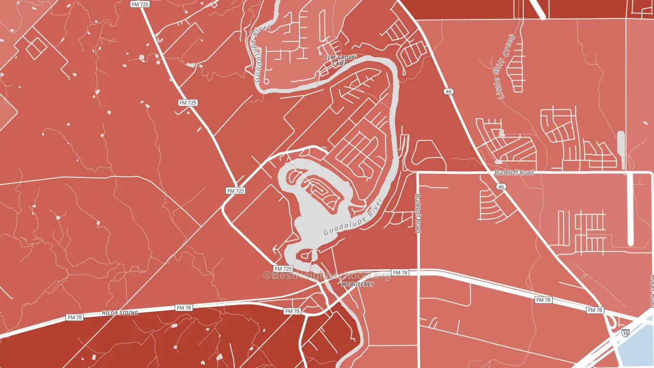 78123, TX block-group political-lean map