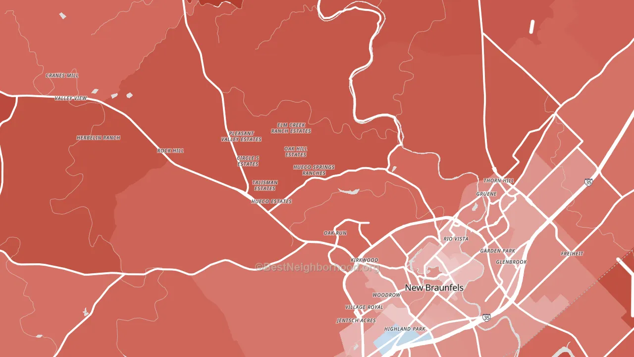 78132, TX block-group political-lean map
