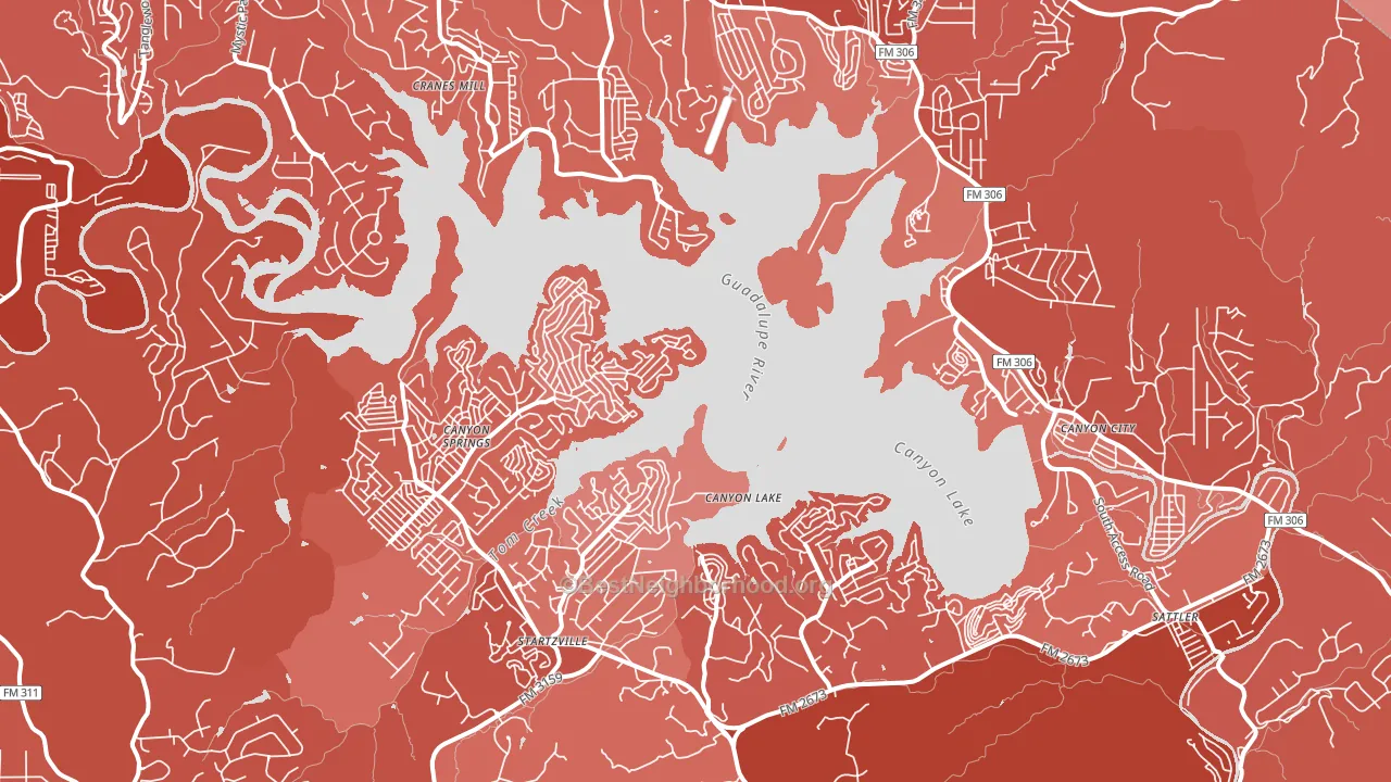 78133, TX block-group political-lean map