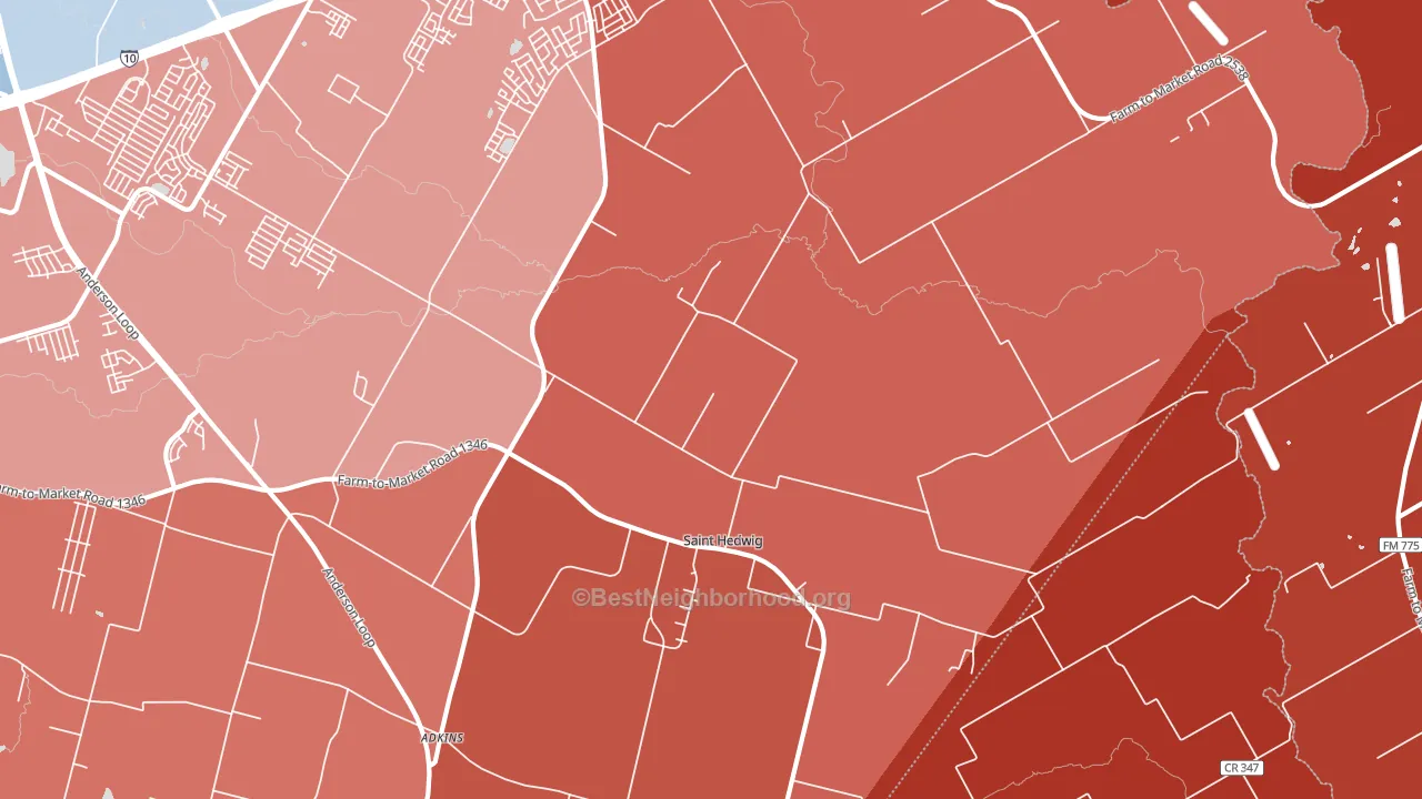 78152, TX block-group political-lean map