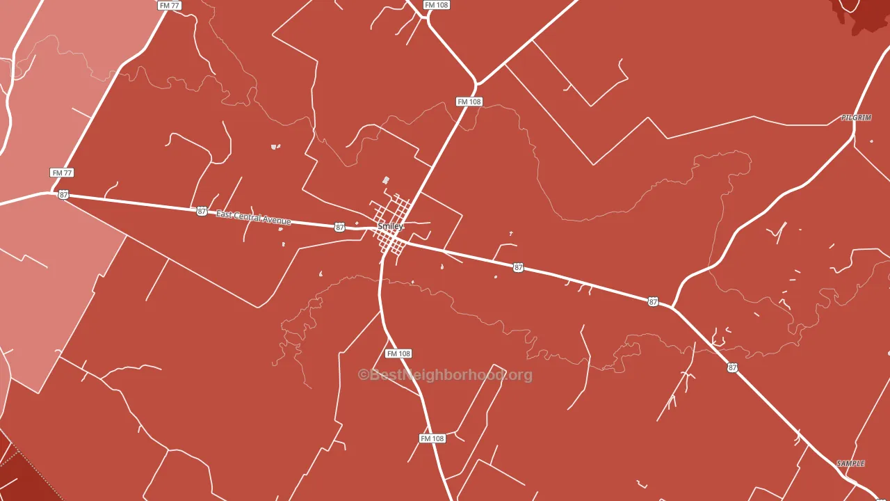 78159, TX block-group political-lean map