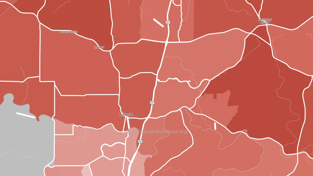 78163, TX block-group political-lean map