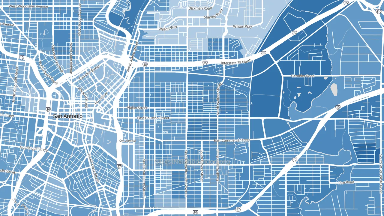 78202, TX block-group political-lean map