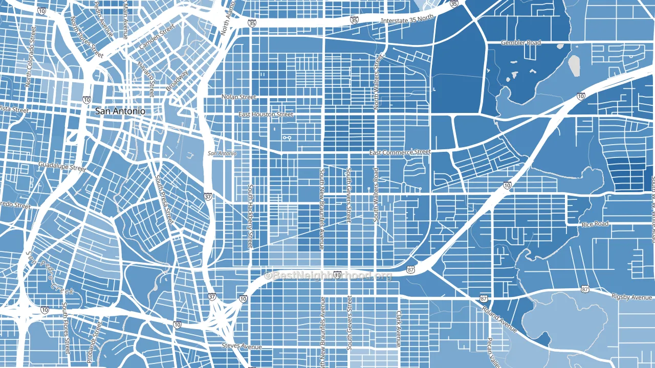 78203, TX block-group political-lean map