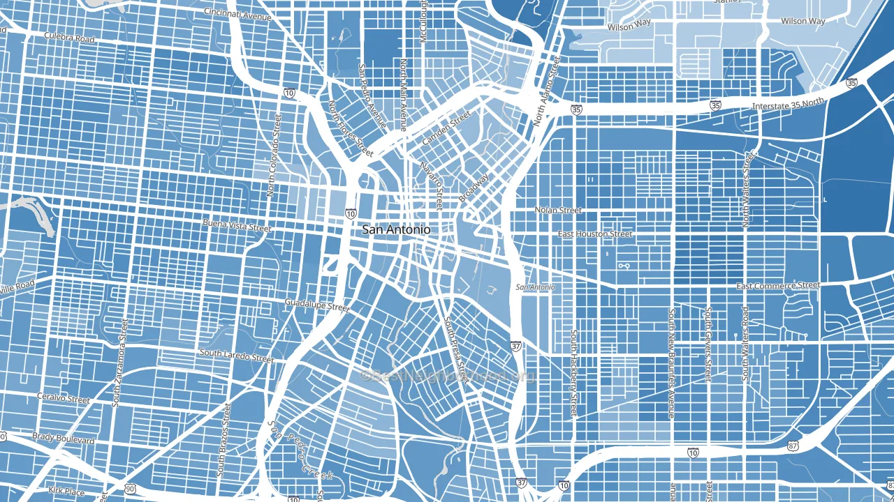 78205, TX block-group political-lean map