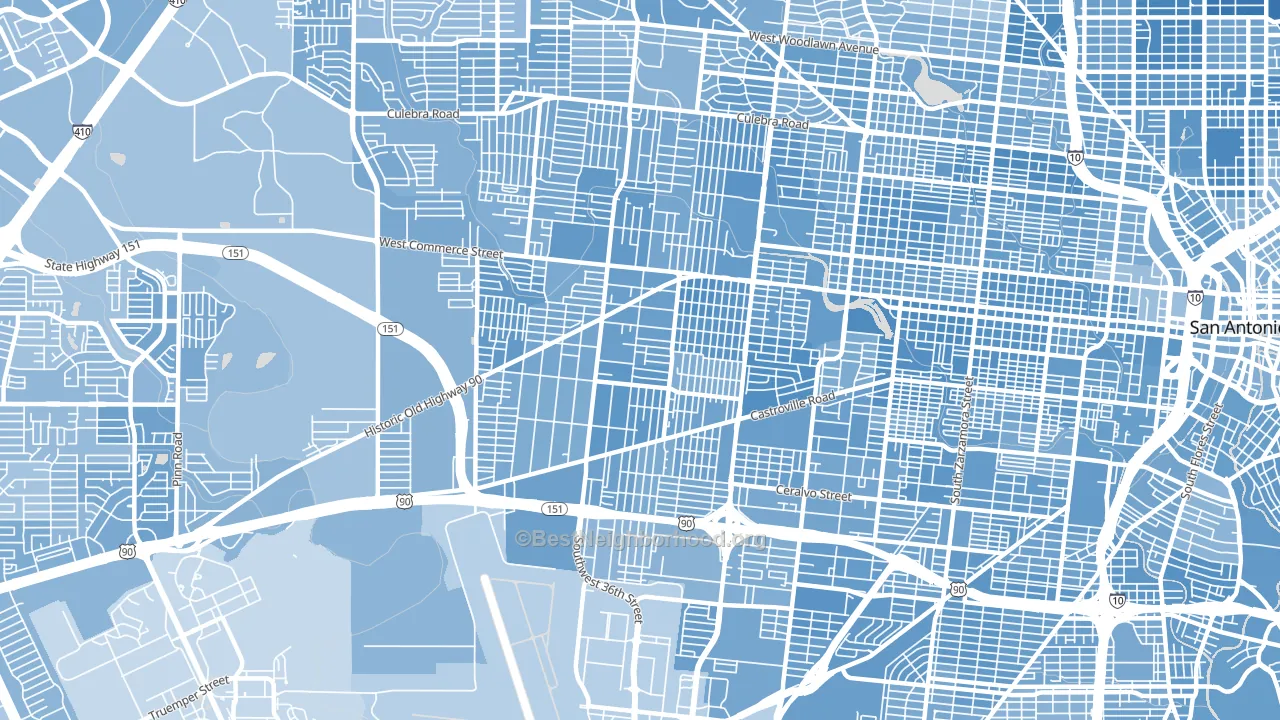 78237, TX block-group political-lean map