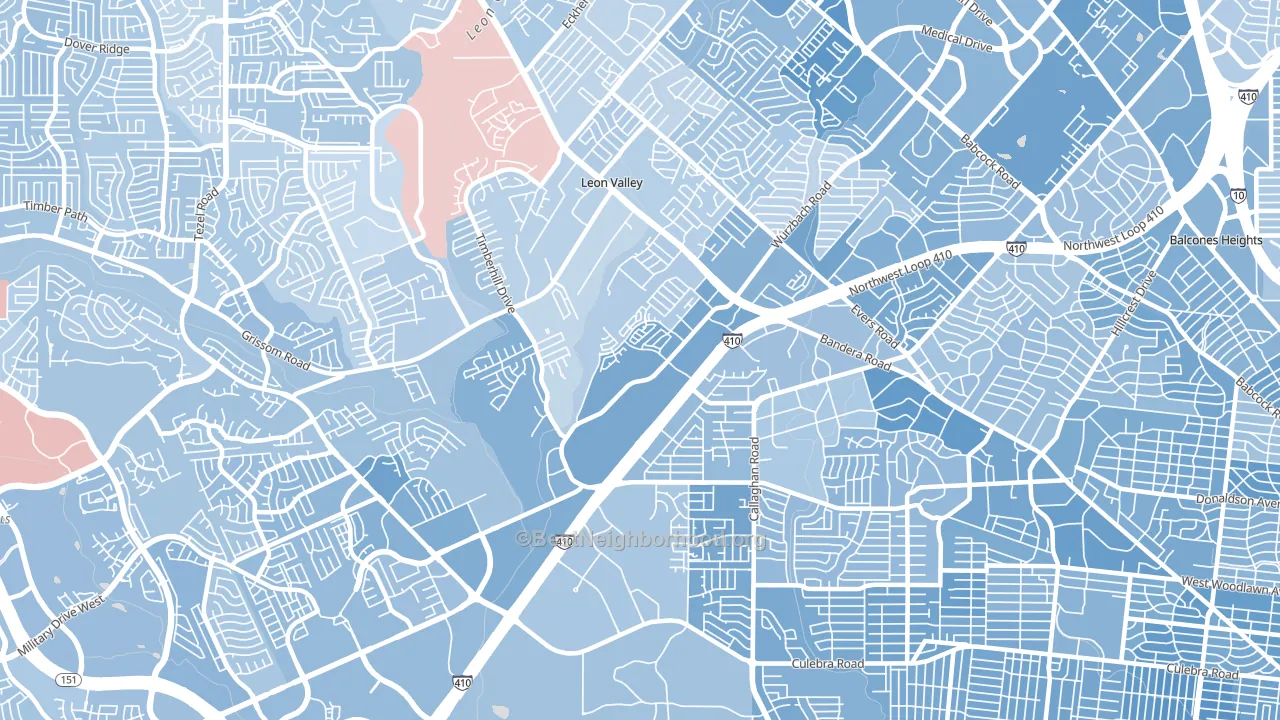 78238, TX block-group political-lean map