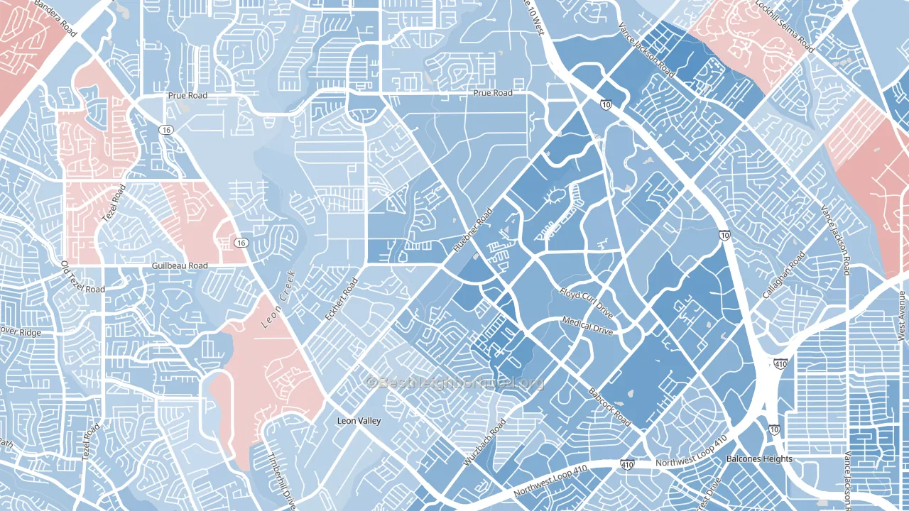78240, TX block-group political-lean map