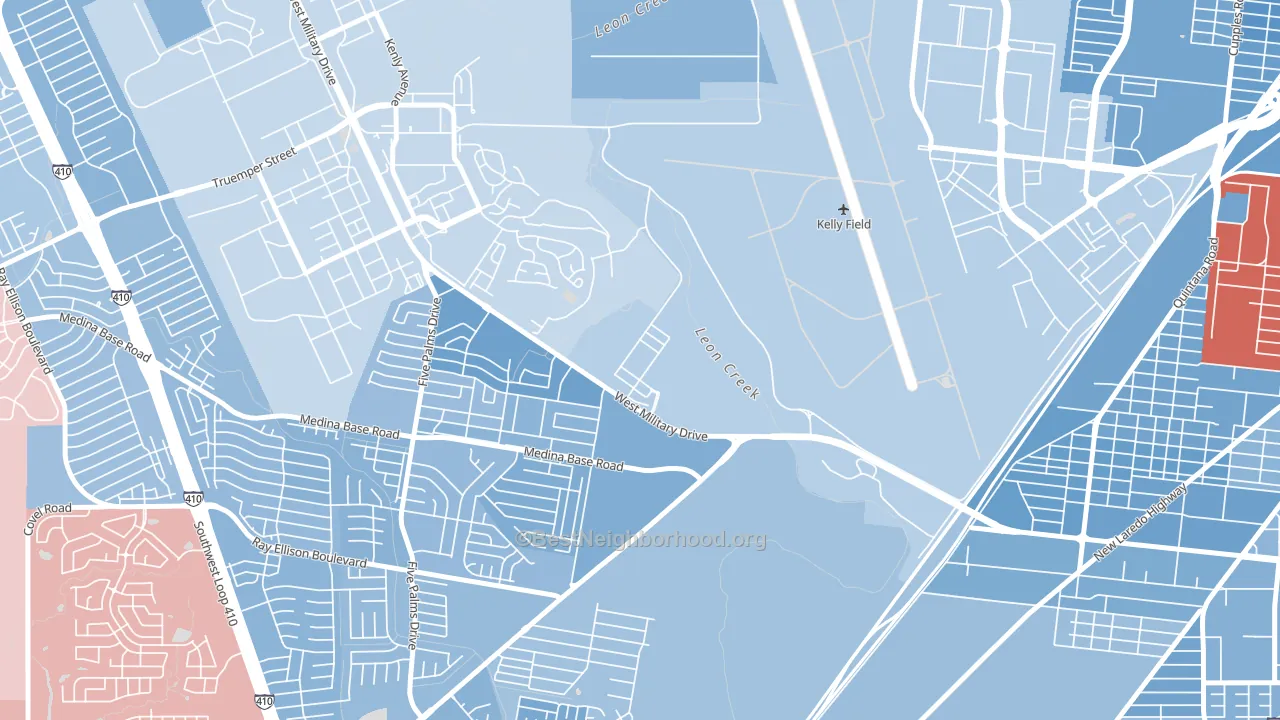 78243, TX block-group political-lean map