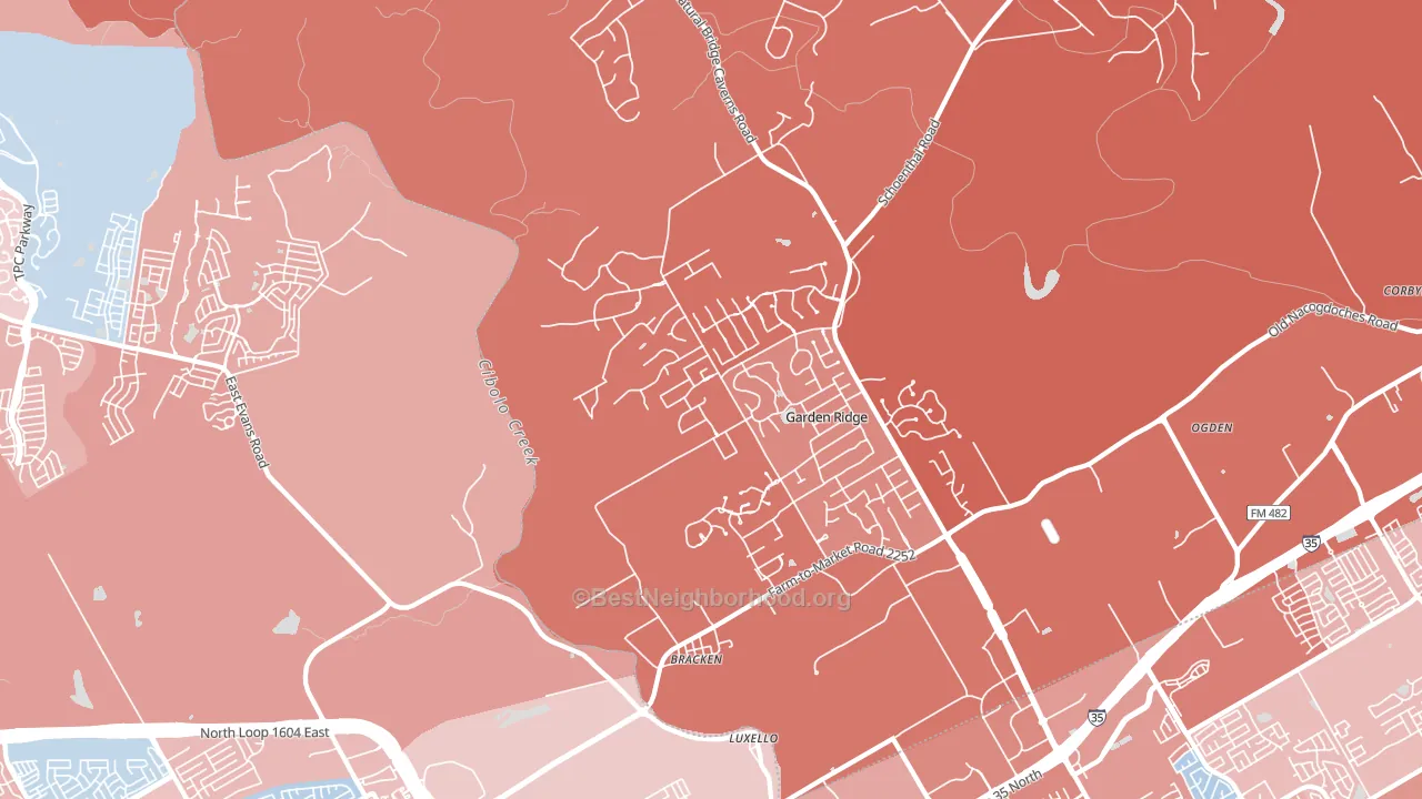 78266, TX block-group political-lean map