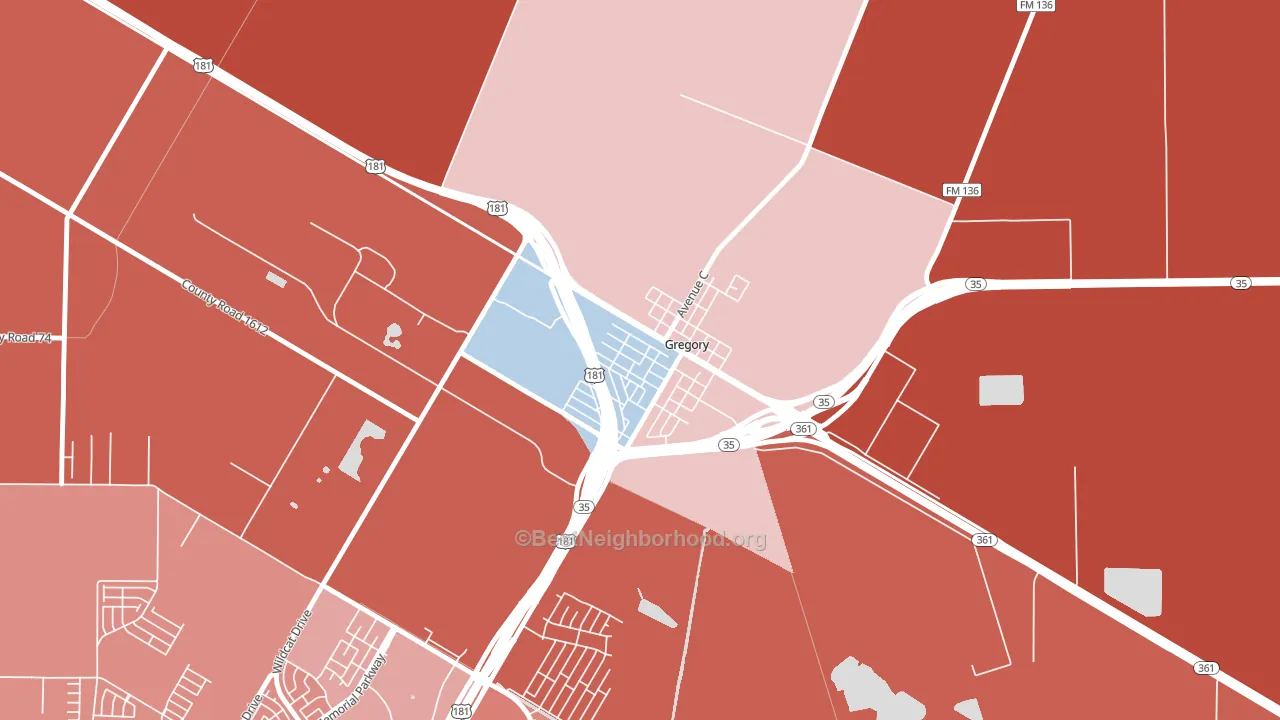 78359, TX block-group political-lean map