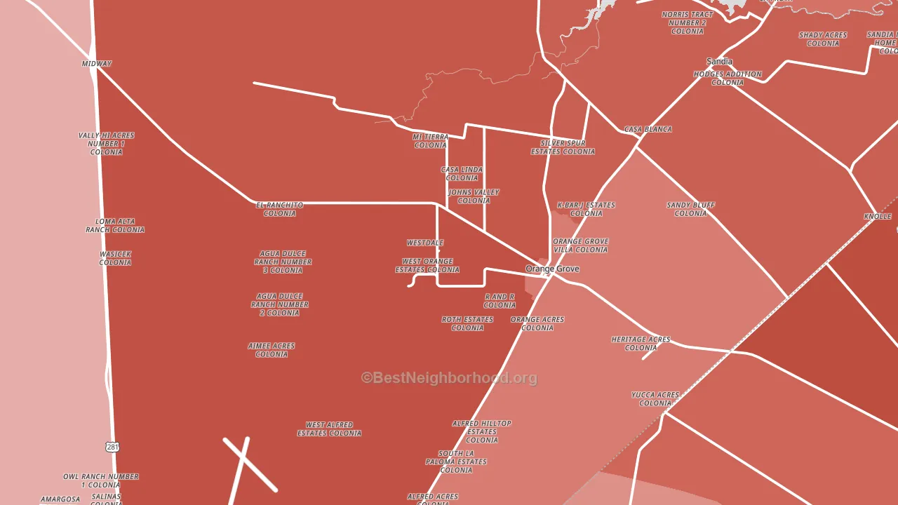 78372, TX block-group political-lean map