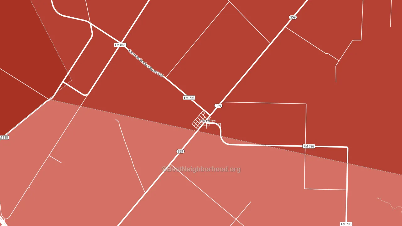 78391, TX block-group political-lean map