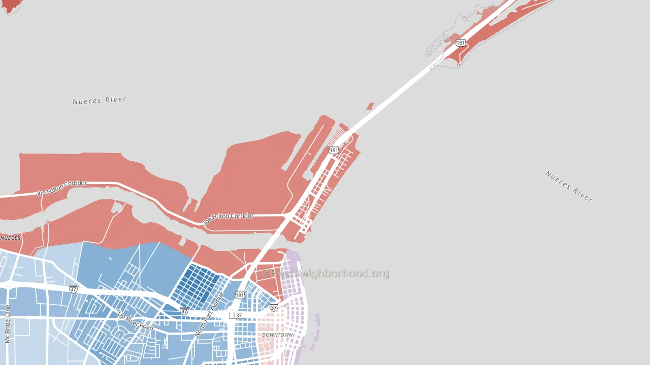 78402, TX block-group political-lean map