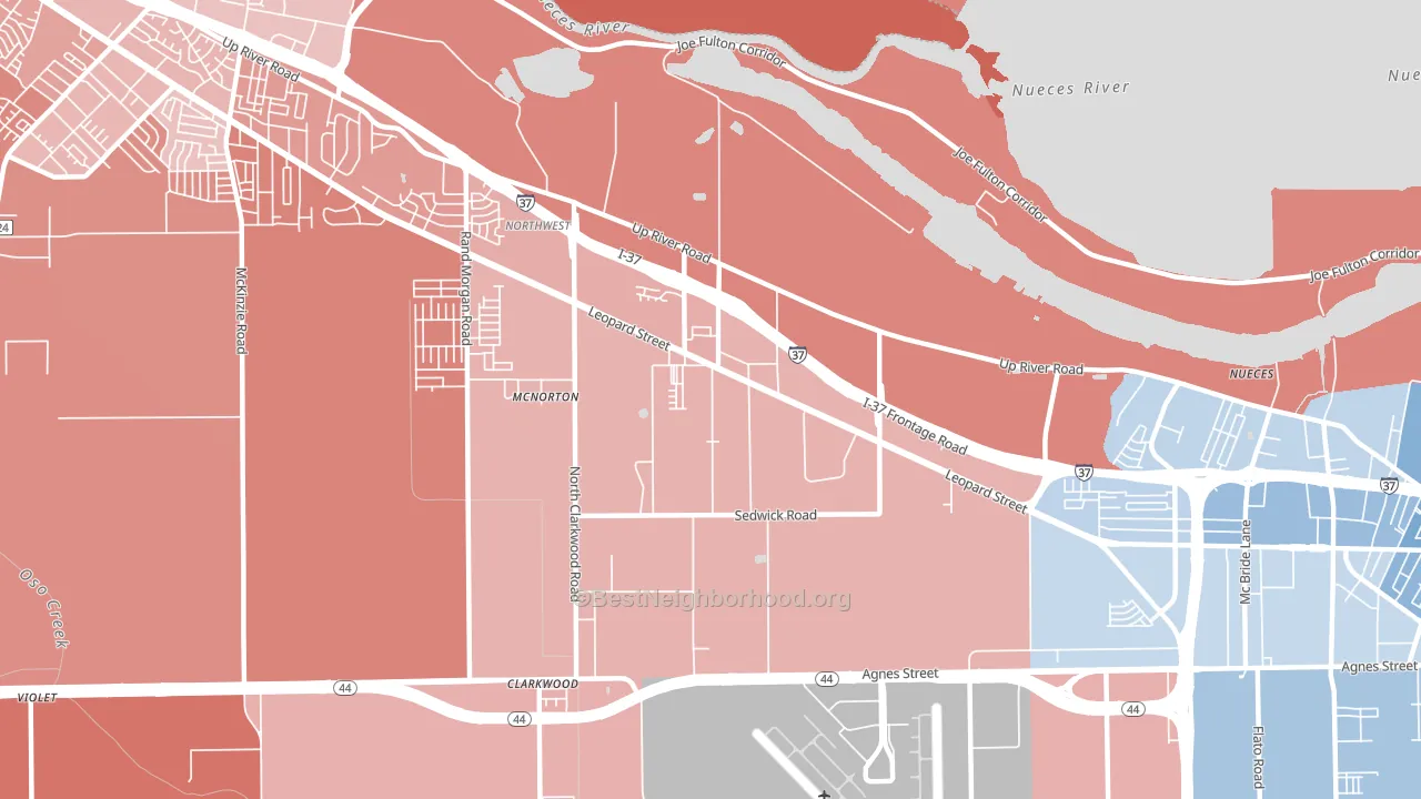 78409, TX block-group political-lean map