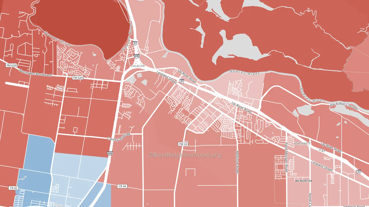 78410, TX block-group political-lean map