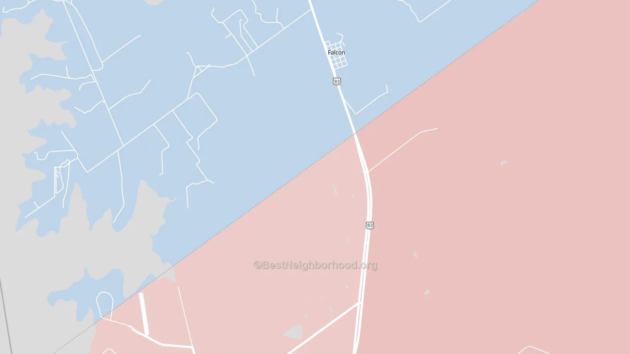 78545, TX block-group political-lean map