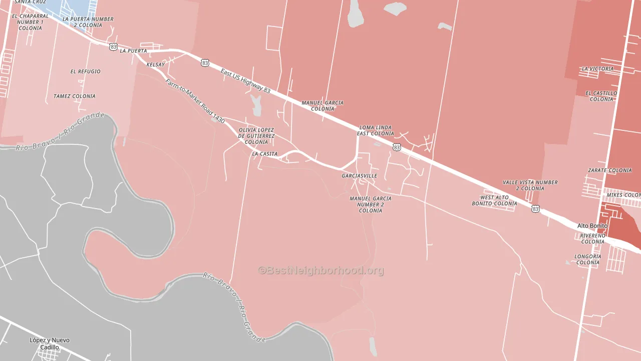 78547, TX block-group political-lean map