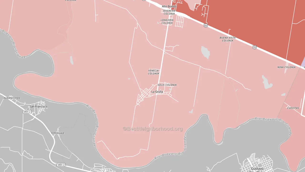 78548, TX block-group political-lean map