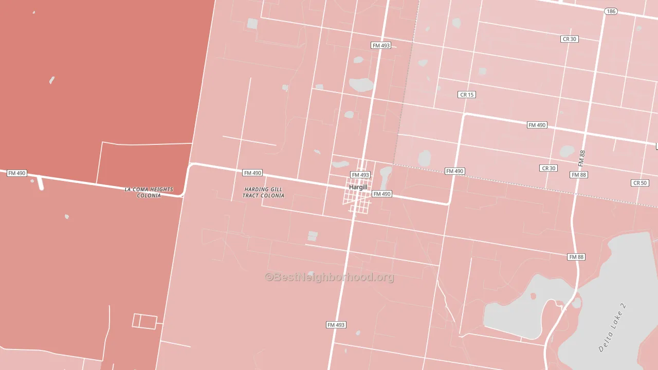 78549, TX block-group political-lean map
