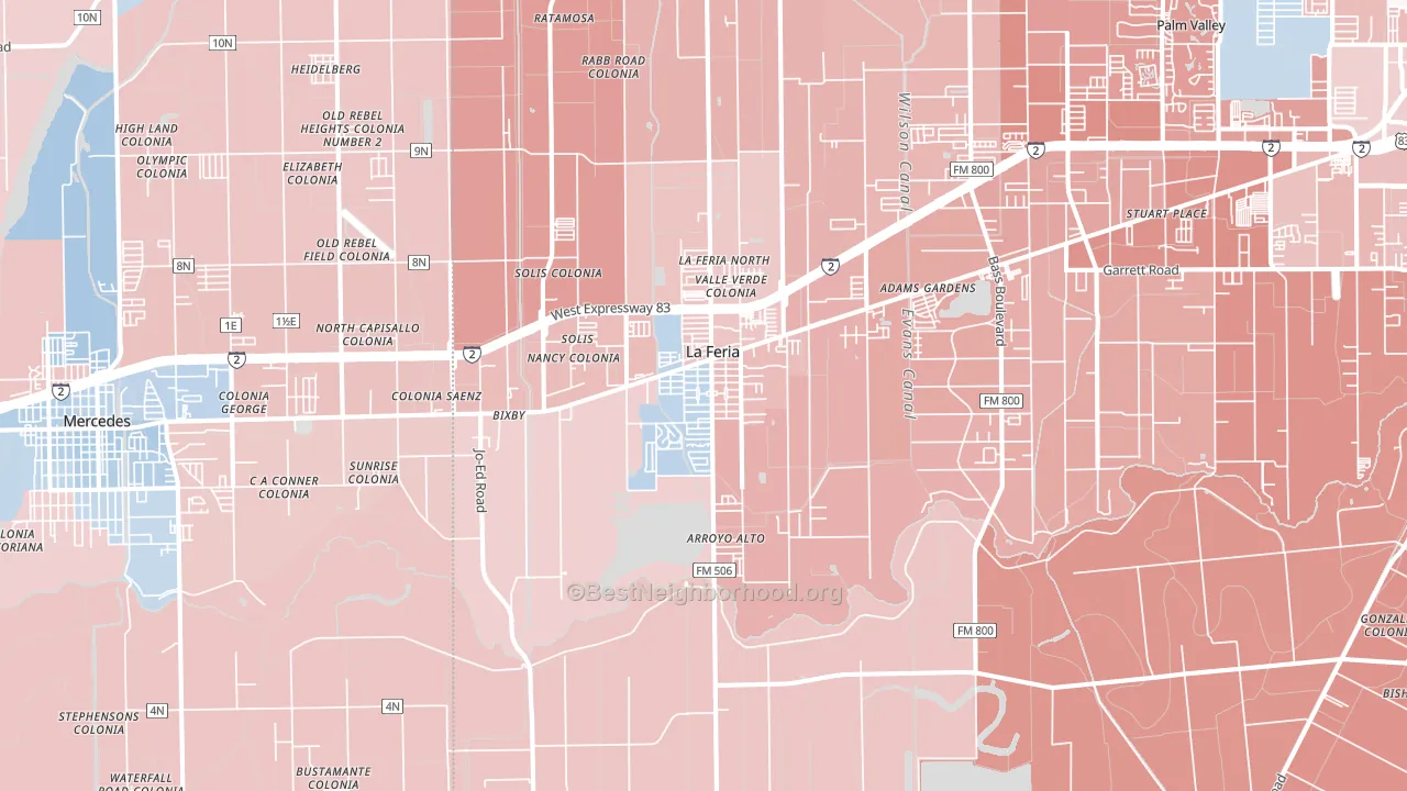 78559, TX block-group political-lean map