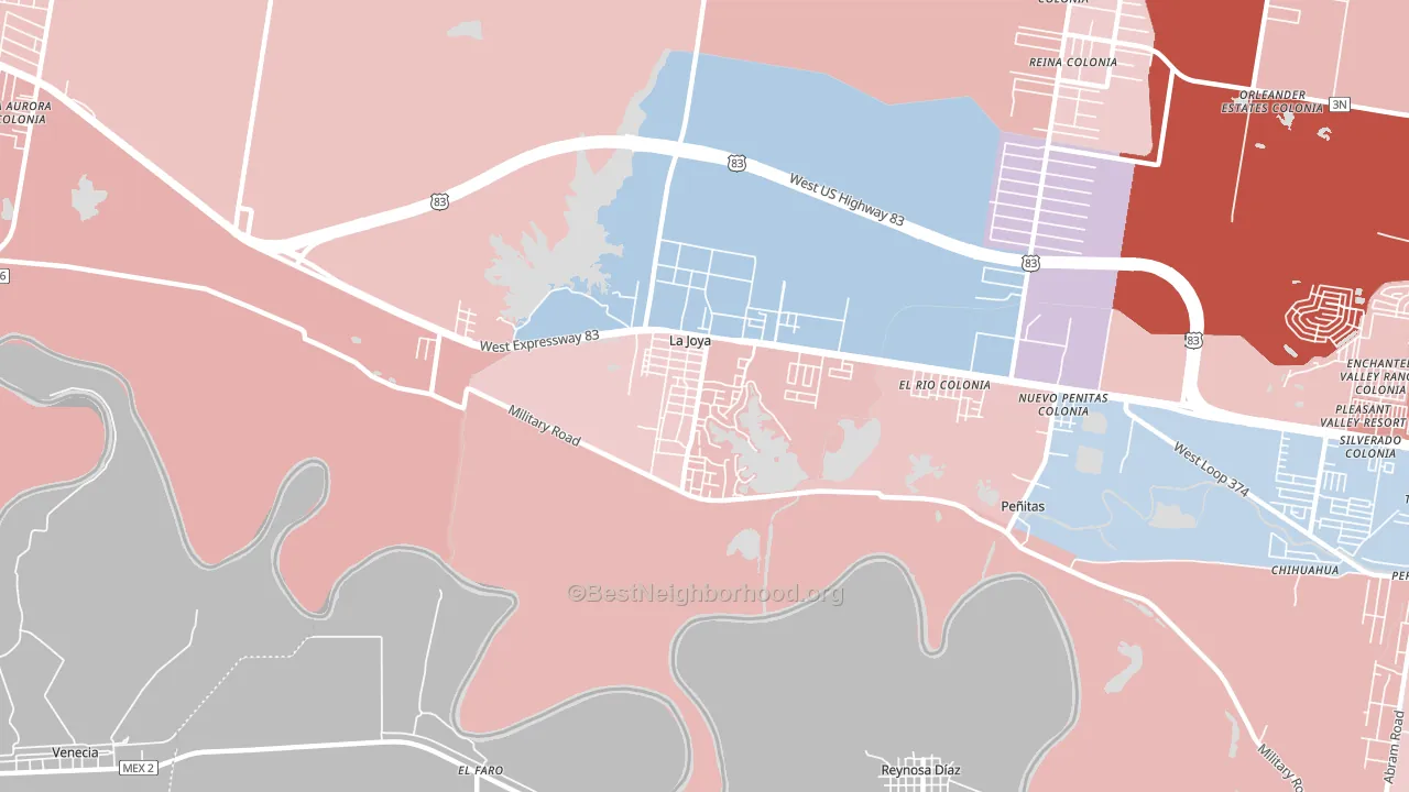 78560, TX block-group political-lean map