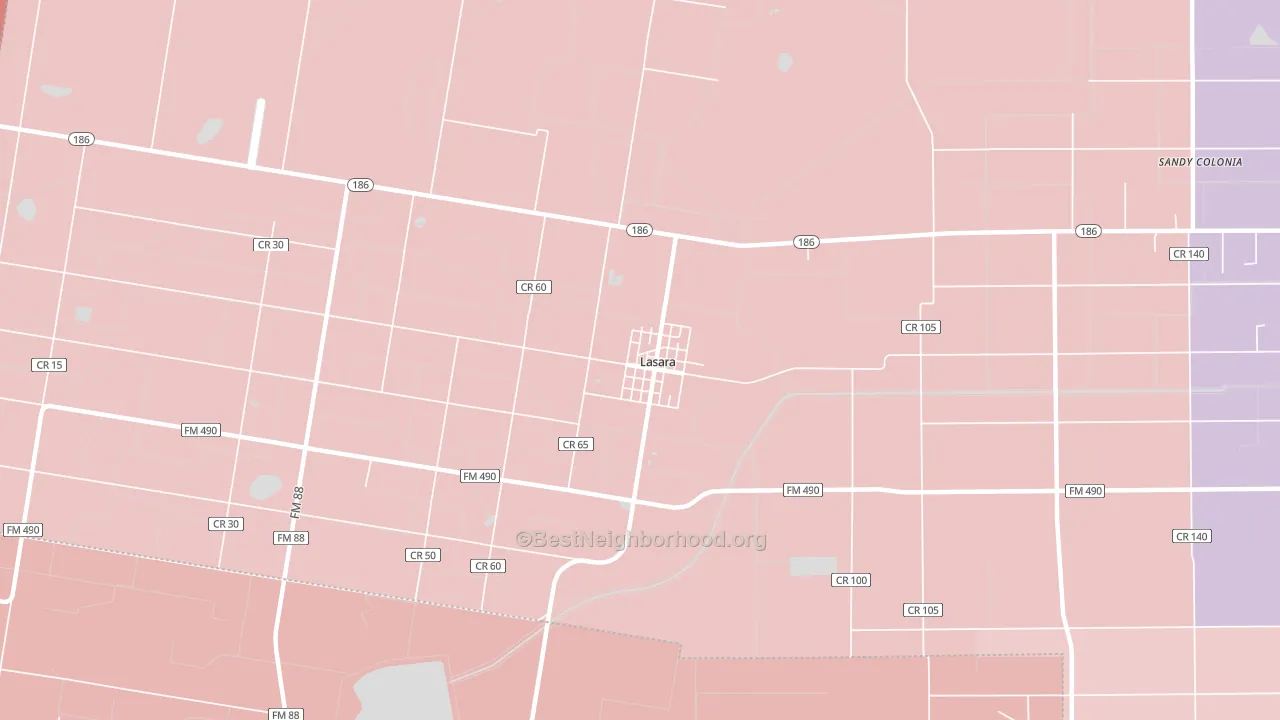 78561, TX block-group political-lean map