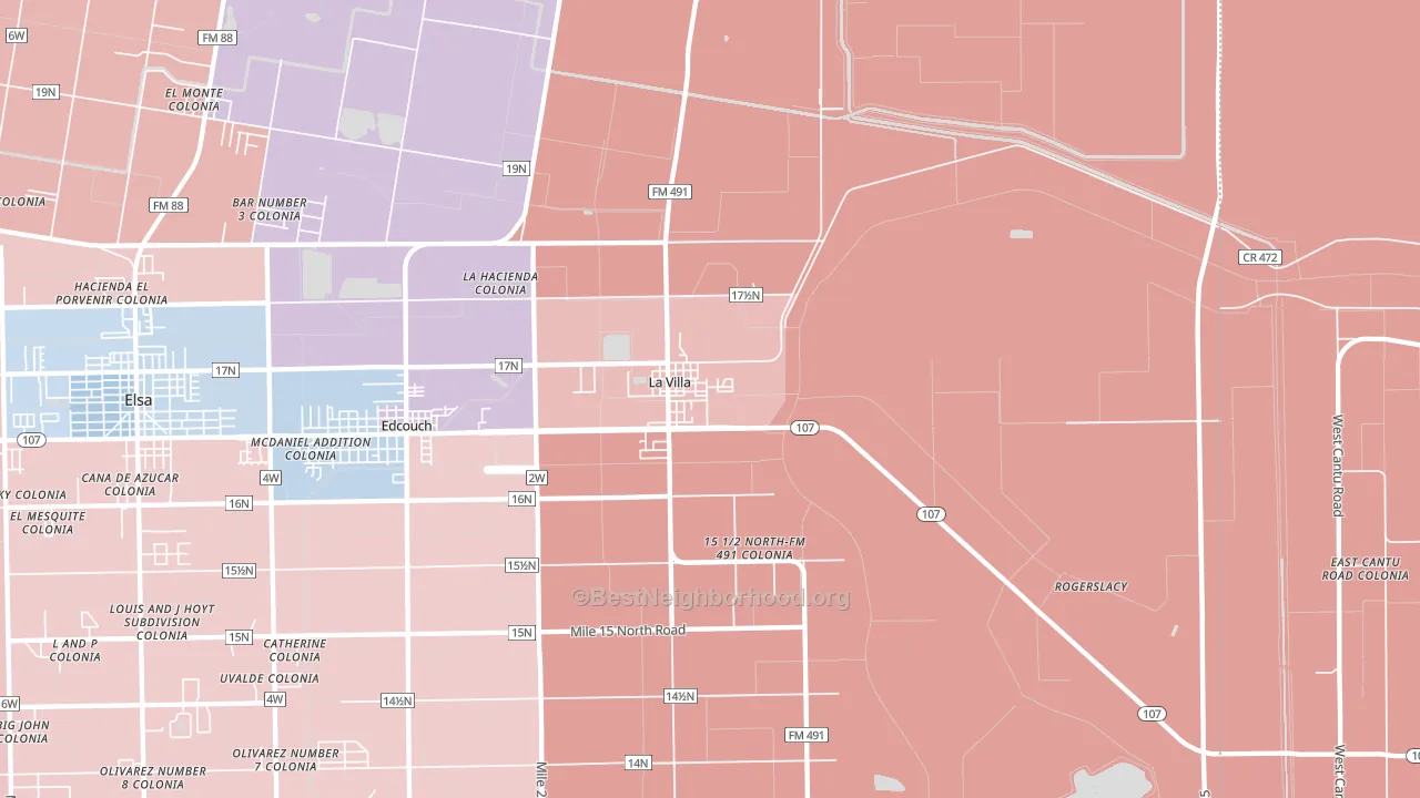 78562, TX block-group political-lean map