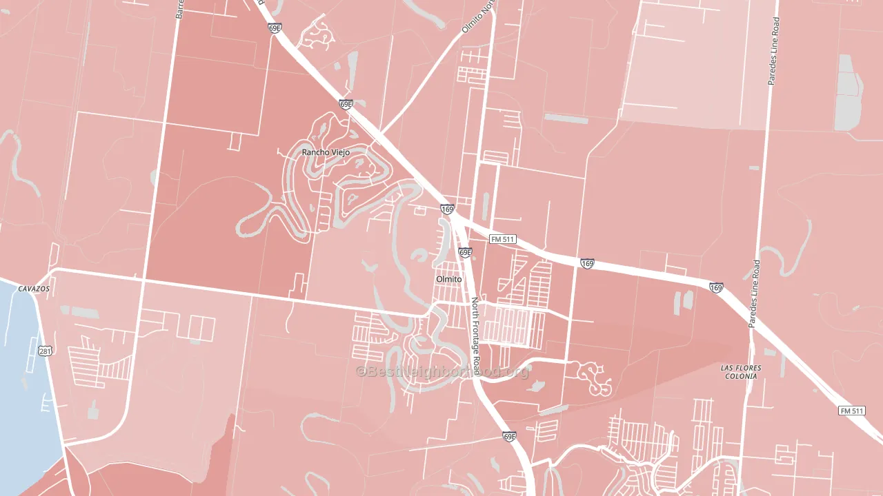 78575, TX block-group political-lean map