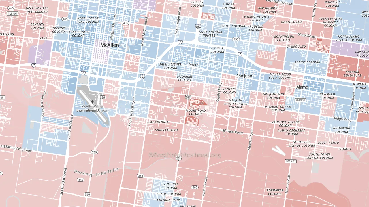 78577, TX block-group political-lean map