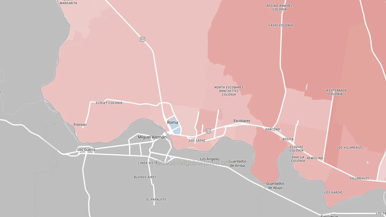 78584, TX block-group political-lean map