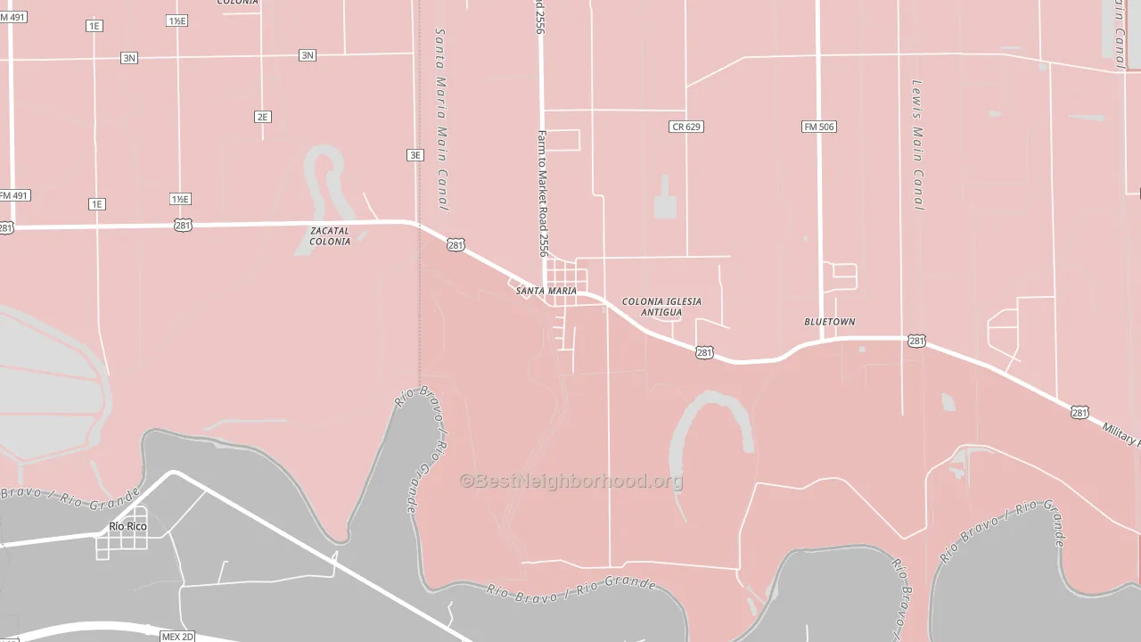 78592, TX block-group political-lean map