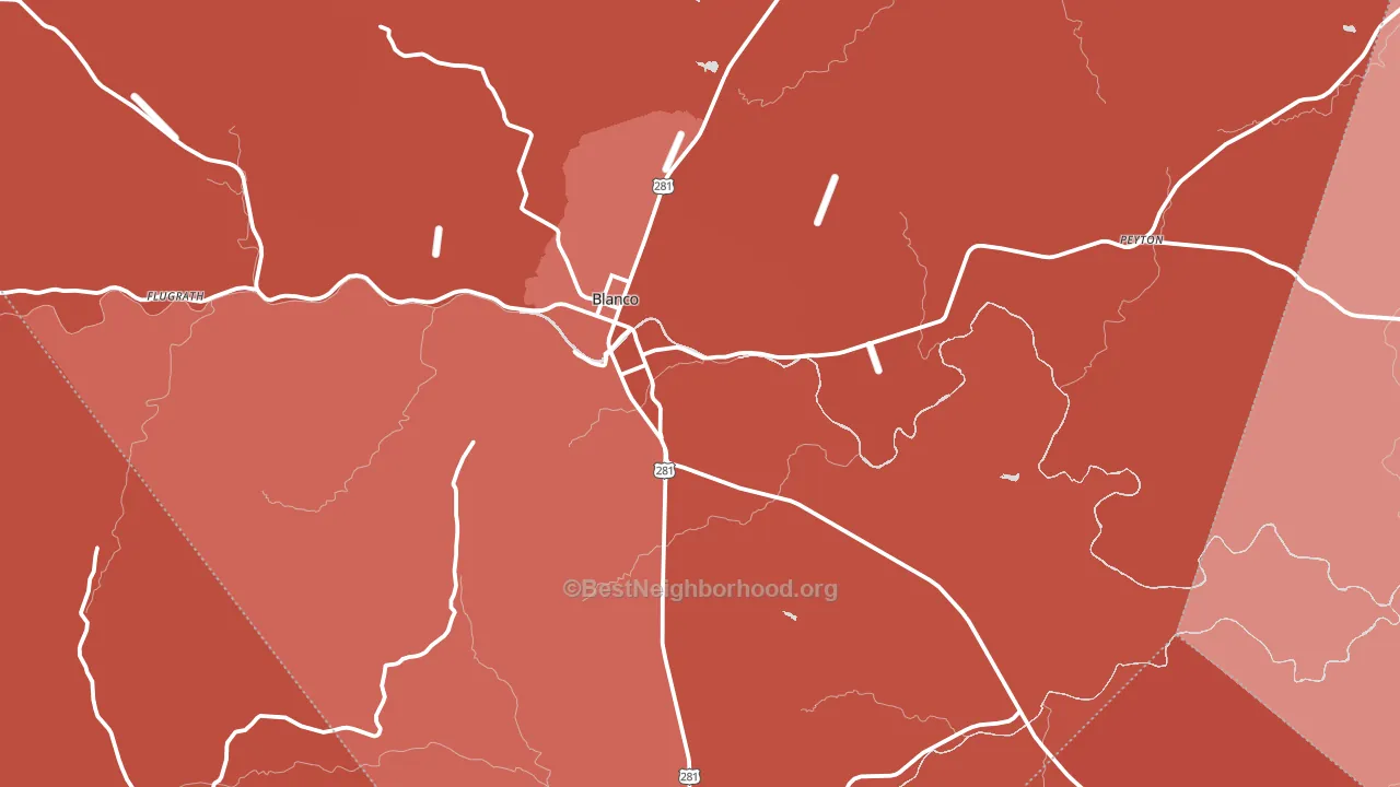78606, TX block-group political-lean map