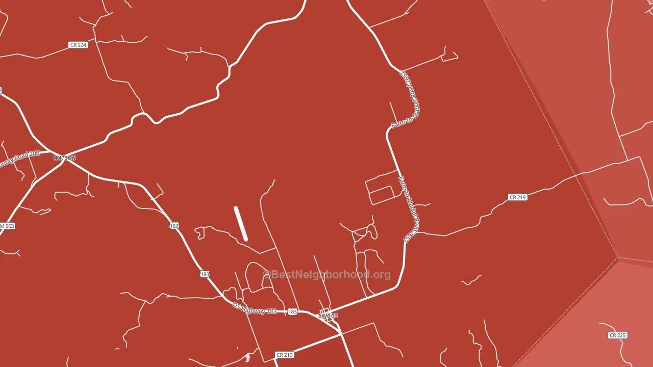 78608, TX block-group political-lean map