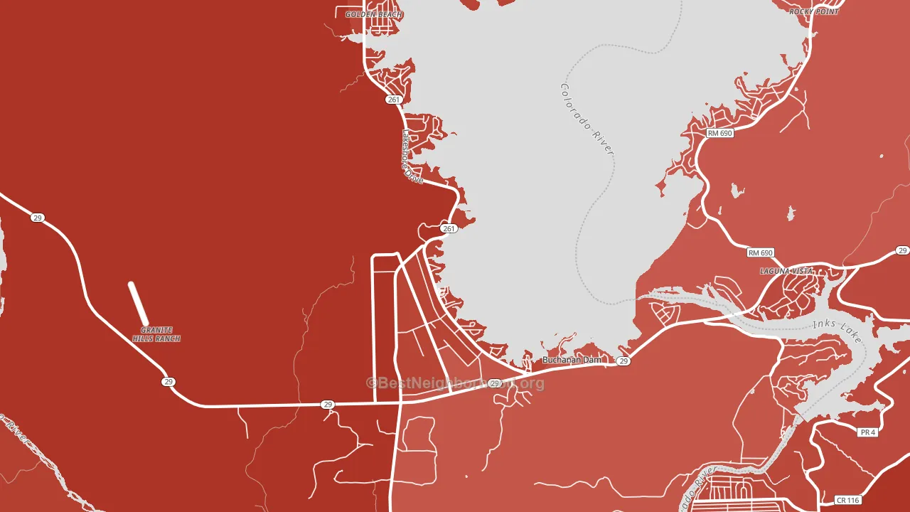 78609, TX block-group political-lean map