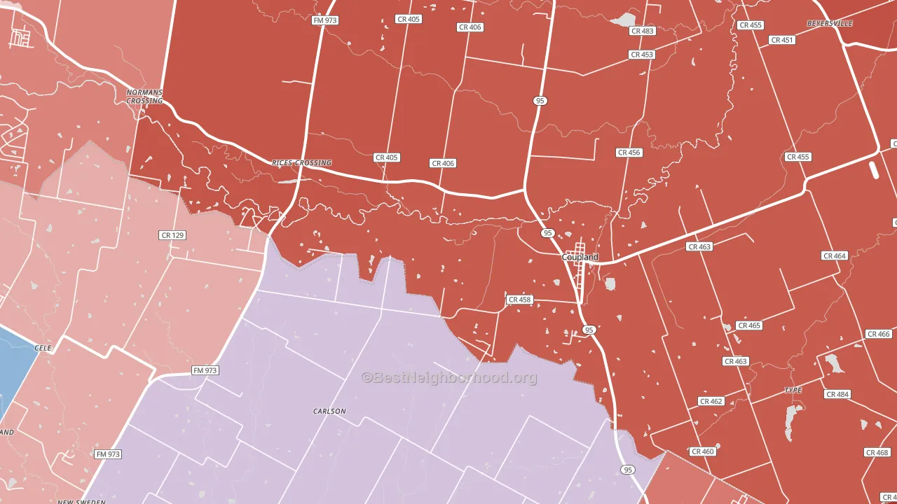78615, TX block-group political-lean map