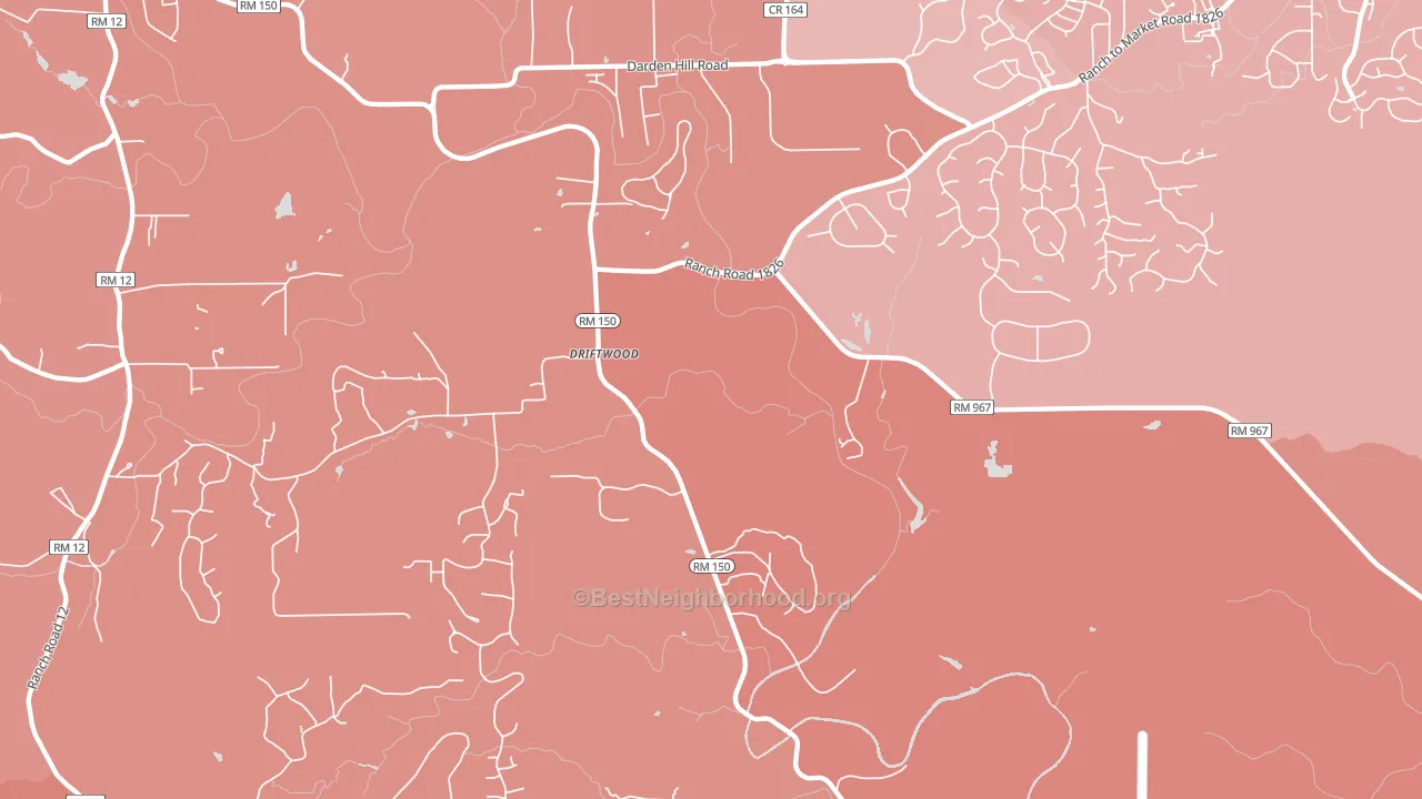 78619, TX block-group political-lean map