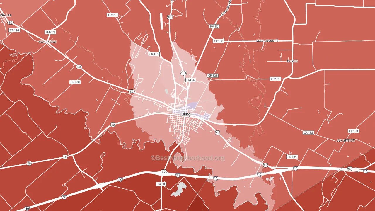 78648, TX block-group political-lean map