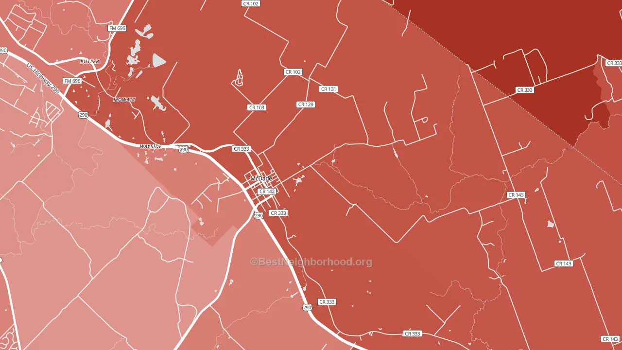 78650, TX block-group political-lean map