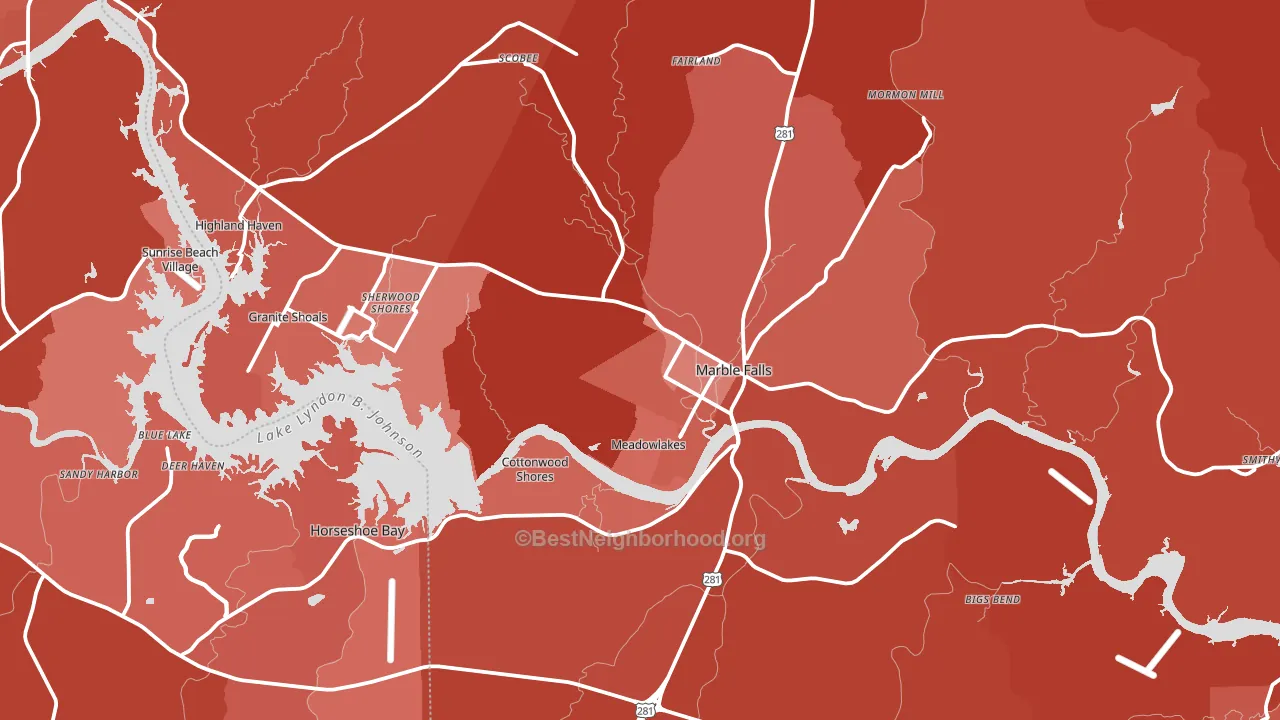 78654, TX block-group political-lean map