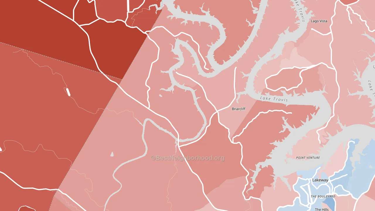 78669, TX block-group political-lean map