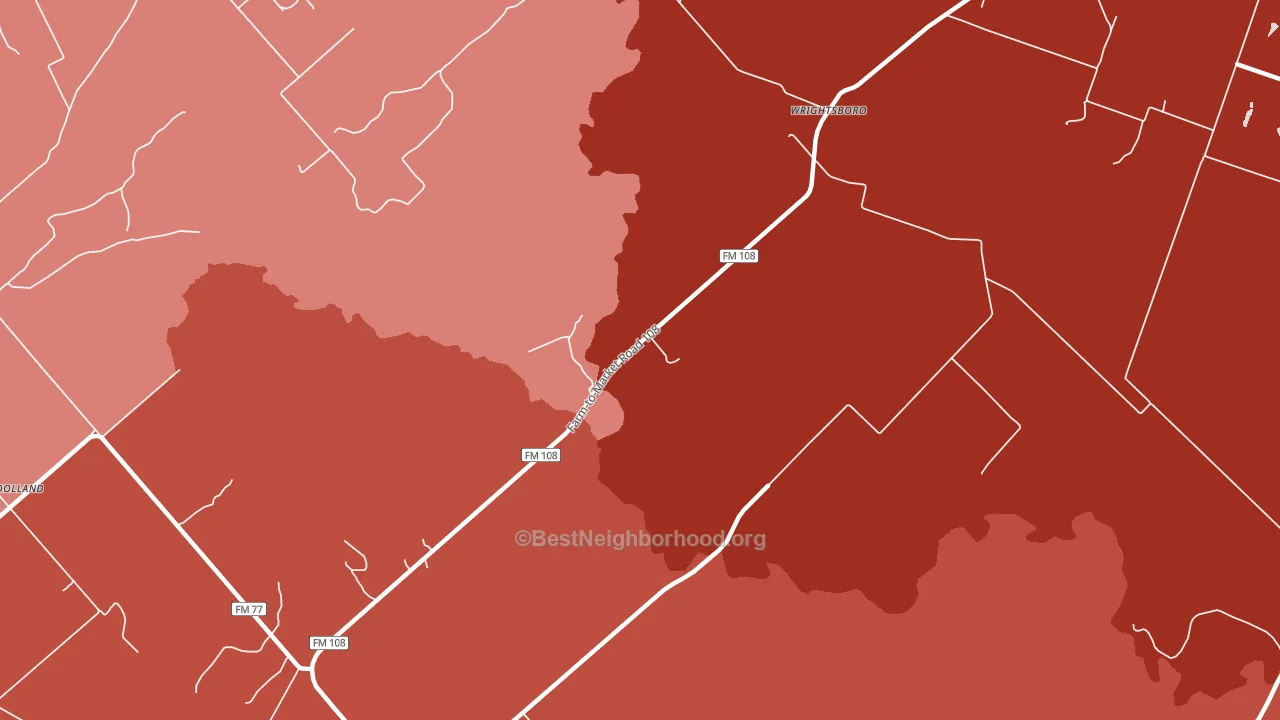 78677, TX block-group political-lean map