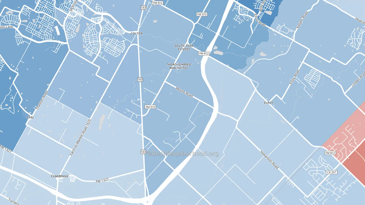 78719, TX block-group political-lean map