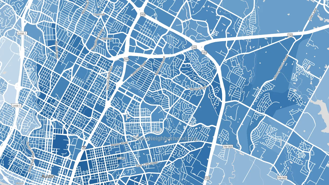 78723, TX block-group political-lean map