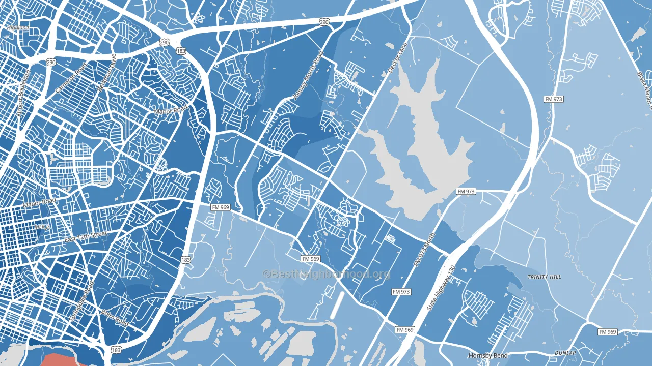 78724, TX block-group political-lean map